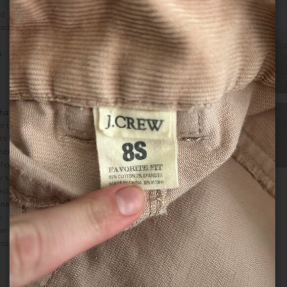 JCrew Favorite Fit Pants size 8S - Picture 2 of 5